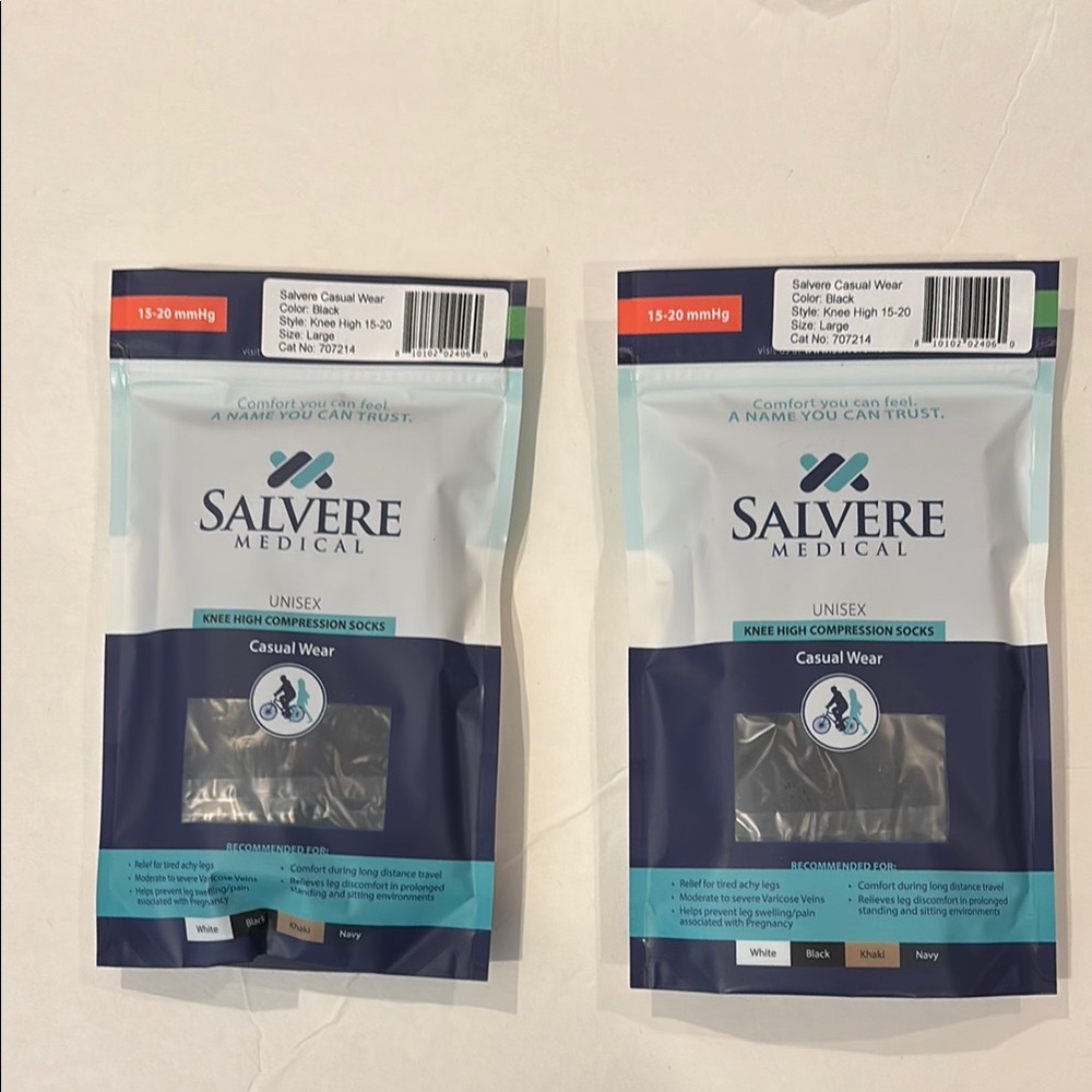 Unisex Knee High Compression Socks - Blue (NWT)  2 pairs